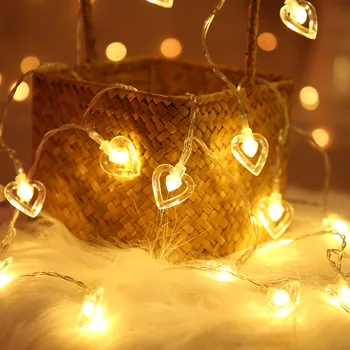 Led Fée Chaîne de Lumières pour le Parti de Vacances Jardin Guirlande de Noël, décoration de la Maison en plein air Globe de Feston Cœur de la Lumière de Mariage