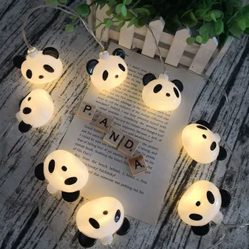 LED Panda Lumières de Fées Panda Mignon Lampes Led de Lumière de Nuit pour les Enfants de la Décoration de la Fenêtre de la Chambre Partie des Décors Mode Mignon
