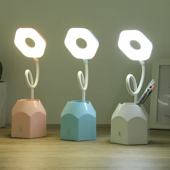 LED Protection des Yeux Rechargeable Étudiant Lampe de Bureau de support de Stylet les Enfants à Lire