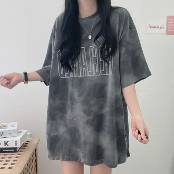 Les femmes du Milieu de la Longueur de T-shirt Oversize en Vrac Japonais Y2k Streetwear Kawaii Kpop Tenue à Manches Courtes Tee Vêtements Vintage de T-shirts