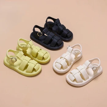 Les filles de la Mode des Sandales de Plage de Bébé Simple Rétro Sandales Garçons Doux Respirant Chaussures Été Fluorescence de Chaussures pour Enfants