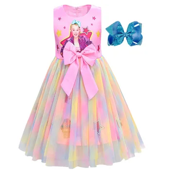 Les filles Jojo Siwa cosplay robes bambin filles de noël, d'Anniversaire Vestidos de vêtements bébé fille Kleid jojo siwa robe robe de princesse