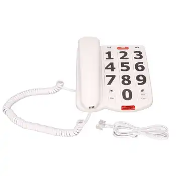 Les personnes âgées de Téléphone à Grosses touches du Téléphone Grand Volume Réglable de Recomposer le Dernier Numéro Filaire, téléphone Fixe pour les personnes Âgées à bouton-Poussoir