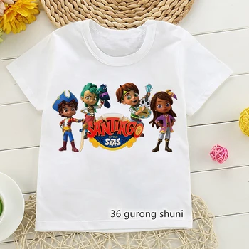 Les Petits Nouveaux T-Shirts Drôles De Bande Dessinée Santiago Graphique Imprimer Enfants Tshirt Jolies Filles T-Shirts Occasionnels Enfants Vêtir Tumblr Tee