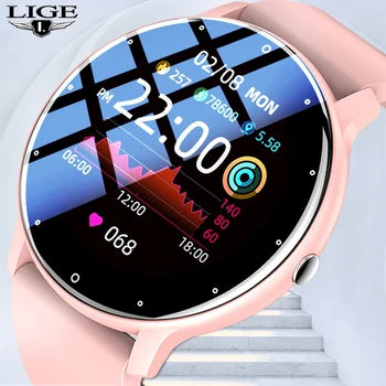 LIGE 2023 Nouvelle Smart Watch Femmes Écran Tactile de Sport Fitness Montres IP67 Étanche Bluetooth Pour Android ios smartwatch Hommes