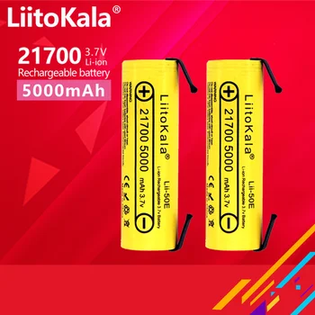 LiitoKala Lii-50E IMR 21700 5000mAh 3.7 V 40A Haute Capacité Protégé Flat Top Rechargeable Li-ion+de BRICOLAGE Nicke