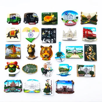 L'inde Souvenirs pour Touristes Résine Aimants de Réfrigérateur Créatif Décoratifs Autocollants Magnétiques des Aimants pour Le Réfrigérateur Décoration pour la Maison Cadeaux