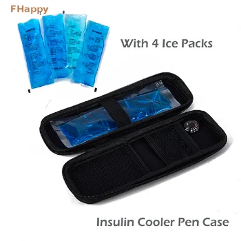 L'Insuline Sac De Médecine Glacière Avec 4 Packs De Glace Portable Insuline Refroidissement Sac Insuline Cas De Patient Diabétique Organisateur