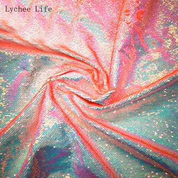 Litchi Vie 20x30cm Réversible Paillettes Tissu de Haute Qualité Tissu Brillant de BRICOLAGE Fournitures de Couture