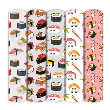 Livraison gratuite de la Nourriture de Sushi de Riz Imprimé Polyester Pur Coton Patchwork couture Outil de Piquage de Tissus de Patchwork Couture