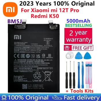 L'Original de 100% de Haute Qualité de Rechange 5000mAh Batterie BM5J Pour Xiaomi Mi 12T Pro Redmi K50 Véritable de Téléphone de Batteries Baterie