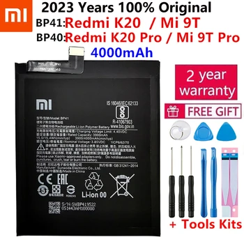 L'Original de 100% de la Batterie de Remplacement Pour Xiaomi Redmi K20 Pro Mi 9T Pro Mi9T Redmi K20Pro Premium Authentique Batterie 4000mAh BP41 BP40