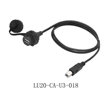 LSHITECH Industrielle M20 USB2.0 Données Câble de Rallonge Étanche IP67 de l'Aviation Prise de courant Panneau Fixe Connecteur USB