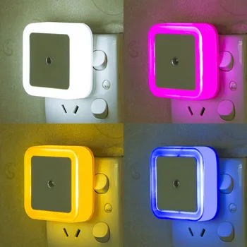 Lumière de Nuit de LED Mini Carré de Lumière Capteur de la télécommande Chambre à coucher Salle de Séjour Couloir salle de Bain de Protection Oculaire de l'UE/US Plug Lampe de Nuit