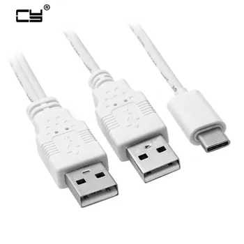 L'USB 3.1 de Type C USB-C à Double Male Extra les Données de Puissance Câble en Y pour la Cellule de Téléphone et de Disque Dur