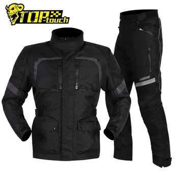 LYSCHY d'Hiver Veste de Moto Hommes Imperméable Moto Manteau Pantalon Réfléchissant les Vestes coupe-Vent Costumes Taille S-5TG