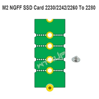 M. 2 NGFF Disque Dur SSD Adaptateur de Carte 2230 2242 2260 à 2280 Transfert de l'Adaptateur de Carte du Conseil Élargi de la Carte Adaptatrice Convertir Carte