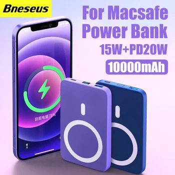 Macsafe Powerbank Pour Apple Auxiliaire Externe Pack de Batterie 10000mAh de Puissance Magnétique de la Banque Qi Chargeur sans Fil Pour iPhone 12 13 14