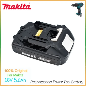 Makita Original 18V 5.0 Ah Rechargeable Li-Ion Batterie Pour Makita BL1830 BL1815 BL1860 BL1840 194205-3 Outils électriques Batterie