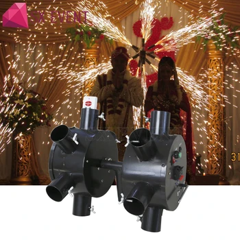 Mariage froid pyro fontaine télécommande double roue de la pyrotechnie systèmes stade de la flamme du feu d'artifice système d'allumage de la machine