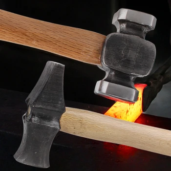 Marteau de fer Forgeron forge des ménages en bois de poignée de Main de fabriquer des outils à manche en Bois marteau en Acier de Feuille de metal hammer
