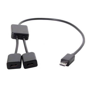 Micro USB Mâle à Double Ports Micro USB Femelle Hub Câble Pour haut de la Tour de votre PC et de la Souris et Flash Disk & Clavier et Lecteur de Carte Disque Dur