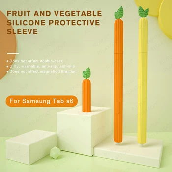 Mignon de Fruits de Silicone de Cas de Crayon pour Samsung Galaxy Tab S6 S7 S Pen housse de Protection Tablette Tactile de Stylet Pour S6 Lite spen Manche
