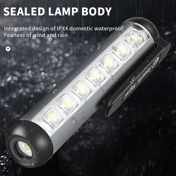 Mini Lampe de poche LED Multifonctionnel USB Rechargeable Imperméable à l'eau Télescopique Puissante Torche Lampe Extérieure Zoom Portable Torche