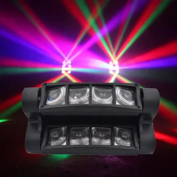 Mini LED 8x10W LED Moving Head Light LED Spider Faisceau d'Éclairage d'Étape de DMX 512 Lumière d'Araignée Bon pour DJ Discothèque Partie