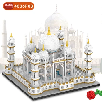 MOC 4036PCS City Mini Briques Taj Mahal Monde Célèbres de l'Architecture Micro Modèle Inde Blocs de Construction des Ensembles de créations Ville les Jouets des Enfants