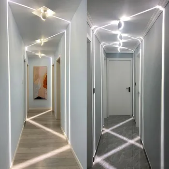 Moderne RVB LED Plafond Lumière de Mur de Windows Seuil de Lumière, Balcon Chambre à coucher Couloir de Barre de Décor, de l'Atmosphère de la Lampe Télécommande Projecteur