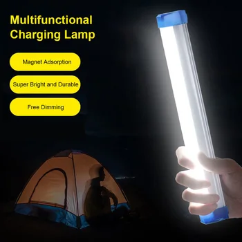 Multifonction Lumière de Nuit de LED Rechargeable par USB Urgence Camping Barre de Lumière 30W 60W 80W Lampe Suspendue pour l'Extérieur, les Travaux à l'Intérieur de la Lampe