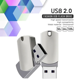 Métal anneau de Clé usb flash drive mini clé usb 32 go haute vitesse d'entraînement de stylo de bâton de mémoire USB 2.0 64 go de disque d'U Cadeaux