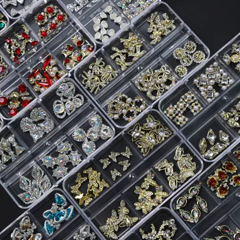 Nail Art Kit de Strass en Cristal de Verre Clou Charmes de pierres précieuses en Alliage Planète 3D Nail Art Décoration de Diamant de BRICOLAGE Accessoires Manucure