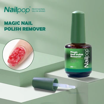 NAILPOP 15ml Magic Gel Polish Remover 3-5 Minutes Rapide pour Enlever le Vernis Soak Off LED UV Nettoyant de la Couche de nition de la Fonction de Gel de l'Outil de suppression de