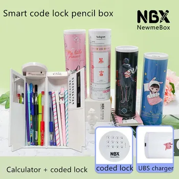 NBX puce électronique serrure à code crayon cas multi-fonctionnelle de la technologie coffre à crayons grande capacité de coffre à crayons