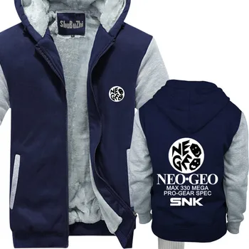 Neo Geo équipement Pro Spec Logo en Vinyle hommes sweat à capuche en molleton épais chaud hoodies veste d'hiver hommes manteau taille euro expédition de baisse