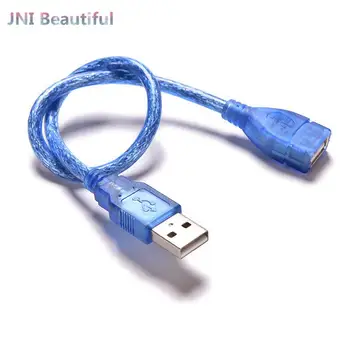Nettoyage au JET Haute qualité 23cm bleu USB A/F 2.0 USB Extender Extension d'Un Mâle à Femelle Câble de Fil de Plomb Plug Socket clair