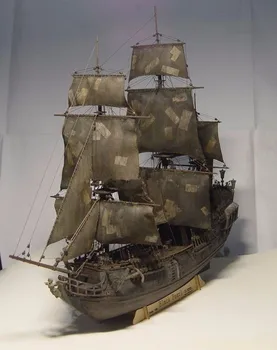NIDALE modèle à l'Échelle 1/96 du black pearl, Pirates des Caraïbes en bois voile baot kit de modèle comprennent l'anglais spécification