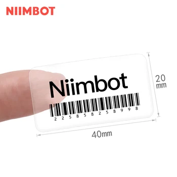 Niimbot 10 Rouleaux B21 B1 B203 B3S Imprimantes d'Étiquettes Thermique Translucide Papier Imperméable à l'eau Anti-Huile Résistant à la Déchirure de Bijoux de Papier d'Étiquette