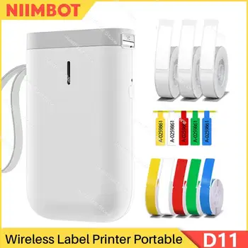 Niimbot D11 Sans Fil, Imprimantes D'Étiquettes Imperméables, Thermiques Label Maker Ruban Autocollant Coloré Étiquette De La Machine Imprimantes Papier Indéchirable