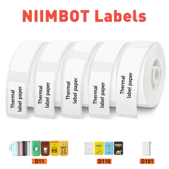 Niimbot D11 Étiquette D110 D101 Papier Thermique Blanc Bande d'Étiquettes pour NIIMBOT D110 D101 D11 Imprimante d'Étiquettes 15*50mm 12*40mm Papier Autocollant
