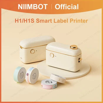 Niimbot H1 H1S Mini Imprimante Thermique Portable Pour Autocollants Adhésif Label Maker Continue Avec l'Étiquette de la Machine d'Impression Mobile
