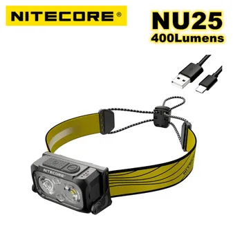 NITECORE NU25 mis à Niveau 400 lumen lampe frontale USB-C Rechargeables Trois Source de Lumière-Phares niveau de protection IP66 Batterie Intégrée