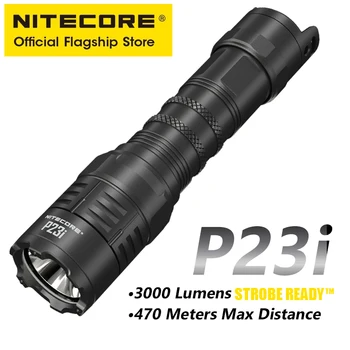 NITECORE P23i USB-C Lampe de poche Rechargeable Puissante Militaire Tactique des lampes de poche de 3000 lumens 470m NL2150HPi Li-ion
