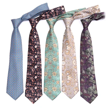 Nouveau 8CM Mens Cravate Imprimer des Motifs Classiques Cravates Pour Homme Marié de Soie Handfeel Polyester Floral Entreprise Accessoires de Mariage