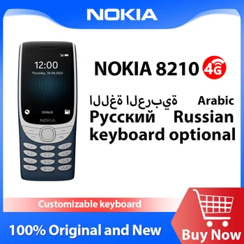 Nouveau et Original Nokia 8210 4G Téléphone De 2,8 Pouces, Bluetooth 5.0 1 450 mah Double SIM FM Torche Robuste bouton-Poussoir de Téléphone