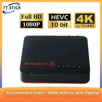 Nouveau Hellobox 8 Récepteur satellite DVB-T2, DVB S2 Combo Box TV Tuner Support TV Play Sur le Téléphone la TÉLÉVISION par Satellite Récepteur DVB S2X H. 265