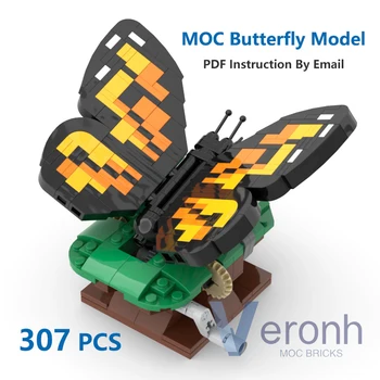 Nouveau Moc de création de Blocs de Papillon de Soleil ses Ailes Modèle d'Assemblage de Briques Jeu Éducatif Puzzle Kid Jouets Brithday Cadeau