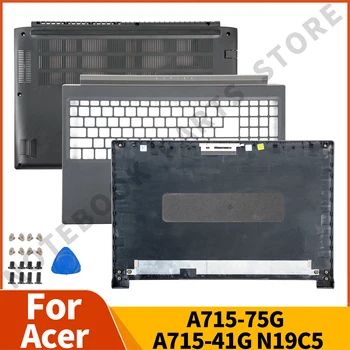 Nouveau Original Pour Acer Aspire 7 A715-75G N19C5 repose-mains Haut recouvrir le Fond de Cas ordinateur Portable de Remplacement des Pièces de Libre-Vis de Gris